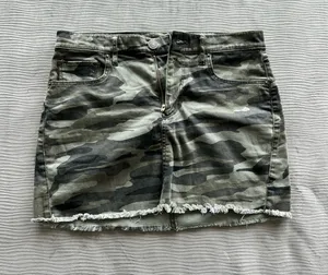 Express Camouflage Denim Mini Skirt thumbnail 1