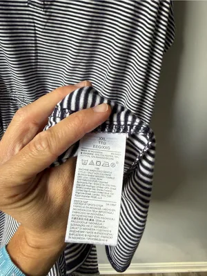 GAP Navy Blue White Striped Sleeveless Dress MIDI Dress Buttons Soft Size XXL thumbnail 8