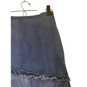 Orix's Dark Blue Fringe Detail Cotton Denim Jean Skirt Women Sz S thumbnail 5