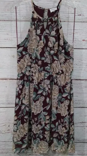 Sienna Sky Floral Midi Dress Sz L thumbnail 1