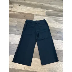 LOFT Marisa Black Wide Leg Capri Gaucho Pants Sequin Detail Size 2 thumbnail 9