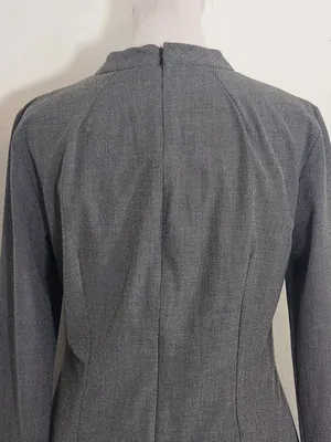 Zara Gray and Black Houndstooth Mini Dress with Cutout Size Large thumbnail 4