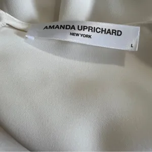 Amanda Uprichard Fairy Ivory Pink Corset Flutter Sleeve Fit Flare Mini Dress L thumbnail 10