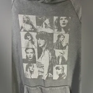 Taylor Swift UNISEX Official Merch Eras Tour Dark Gray Graphic Hoodie Sz M thumbnail 2