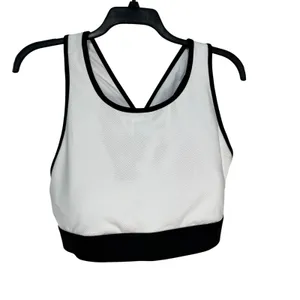 Fabletics White Black Mesh Cross Back Sports Bra BA2042012-1076-17040 Size 2X thumbnail 2