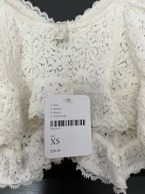 Free People NWT bustier sleeveless cami top ivory size XS thumbnail 4