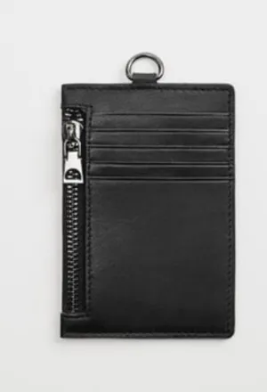 Zara SOLID COLOR LEATHER CARDHOLDER COIN PURSE (New with Box) thumbnail 1