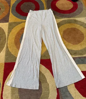 Like-New Offline by Aerie Thumbs Up Heavyweight Ribbed Wide Leg Pants Grey M thumbnail 1