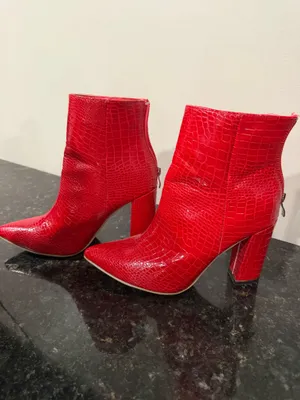 Women’s red booties Size 7 thumbnail 4