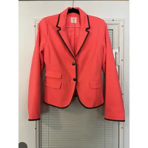 Gap Academy Neon Pink Gray‎ Trim Blazer Jacket Sz 4 thumbnail 2