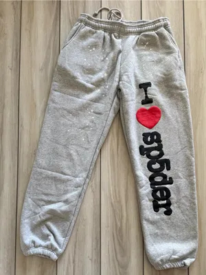 Sp5der Souvenir Sweatpant Grey Medium NWT IN PACKAGE thumbnail 1