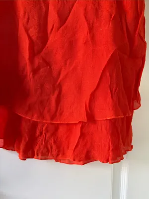 Women’s Bright Red Sleeveless Layered Tank / J34 thumbnail 3
