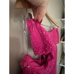 Oh Polly Embellished Cut Out Provence Maxi Dress in Fuchsia Size 12 thumbnail 5