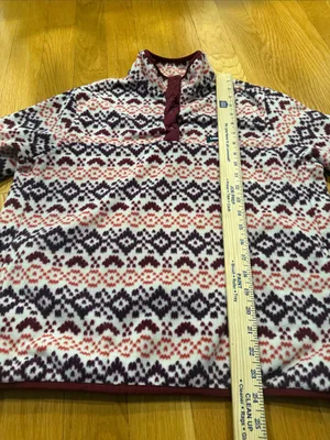 Lands’End women’s heritage snap neck pull over size medium petite. thumbnail 3