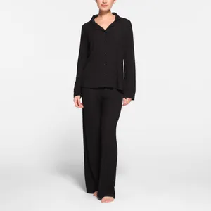 Skims Soft Lounge Rib Sleep Set, Brand New, Black, Size X-Small, $128 thumbnail 4