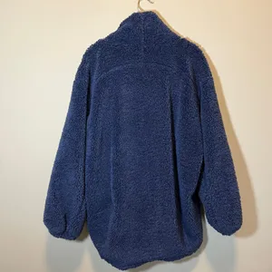Lululemon Warmth Restore Sherpa Pullover Navy Blue Funnel Neck Fleece Size 10 thumbnail 8