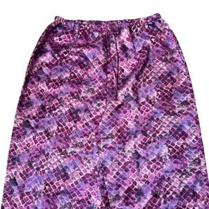 Vintage Silky Satin Pajama Pants Sz M Wide Leg Pink Purple Lagenlook Lounge 90s thumbnail 4