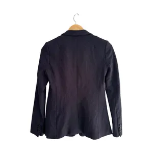 Banana Republic Navy Blue Micro Polka Dot Blazer Jacket Size 0 Business Casual thumbnail 2
