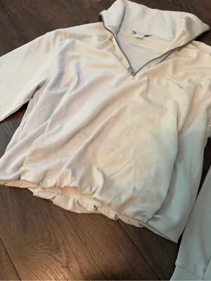 Athleta Quarter-Zip Cropped Pullover Xxs thumbnail 3