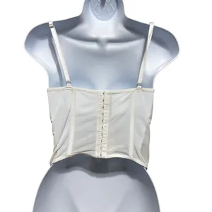 Womens Cottage Coquette‎ Corset Top Small White Lace Bustier Lingerie Bridal thumbnail 2