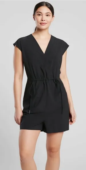 Athleta Marlow Romper in BLACK thumbnail 1