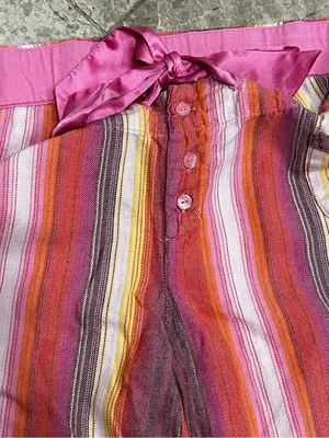 Y2K PINK Victoria’s Secret Pajama Pants Womens Striped Cotton Blend Drawstring S thumbnail 8