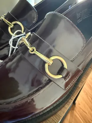 American Eagle Horsebit Loafers | Glossy Burgundy Oxblood | Size 6 | Brand New thumbnail 6