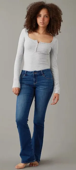 American Eagle Kick Boot Super Stretch Jean Size 14 Regular thumbnail 1