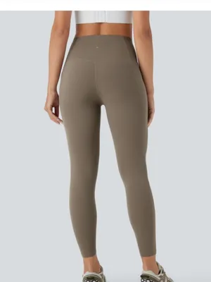 Halara Brown Ultra Sculpt High Waisted 7/8 Leggings NWOT M thumbnail 5
