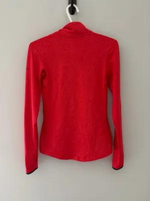 Nike Dri-FIT Floral Jacquard Half Zip Running Pullover Women’s S Red thumbnail 8