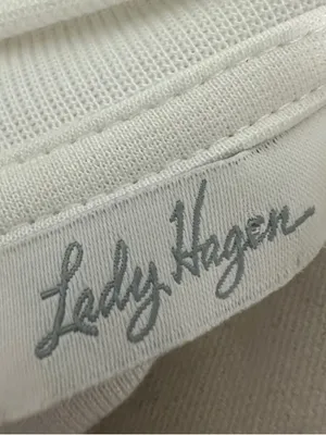 Lady Hanger Tennis Jacket White Green Lightweight Athletic Zip Up. thumbnail 2
