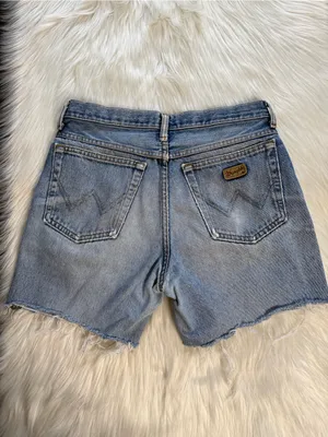 Wrangler Vintage Light Wash High Rise Denim Cut Offs thumbnail 3