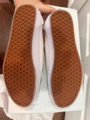 Vans Ward Tumble White Leather Rose Gold Sneakers Women's Size 10 thumbnail 5