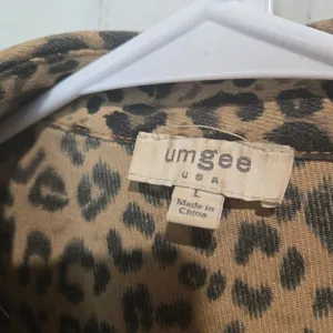Umgee Animal Print Button Down Tunic/Mini Dres thumbnail 5