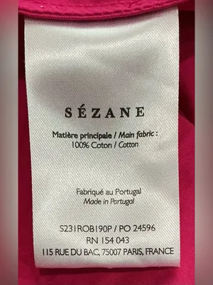 Sezane Maxine Shirt Dress Mini Grenadine Pink Cotton Oversized Button Down S thumbnail 6