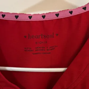 HeartSoul Red Scrub Top and bottoms thumbnail 2