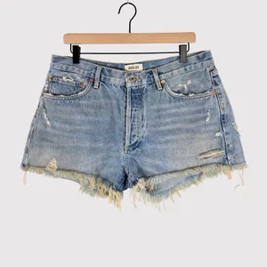 AGOLDE Womens Shorts Blue Parker Vintage Cut Off Denim Distressed Jean Size 31 thumbnail 2