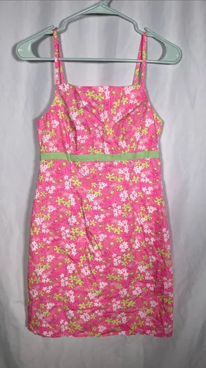 Lilly Pulitzer Womens Vintage Pink Hippo Mini Dress 2/Xs thumbnail 1
