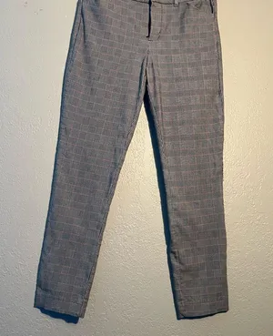 GAP Gray Signature Skinny Ankle Pants Checkered Red and Black SZ 6 High-Rise thumbnail 3