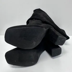 Over the Knee Boots Womens Square Toe‎ Block Heel Size 6.5 thumbnail 9