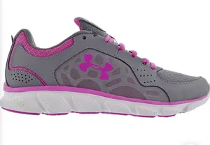 Under Armour Assert IV Women's Running Shoes Gray Pink Mesh Low Top sz 10 thumbnail 1