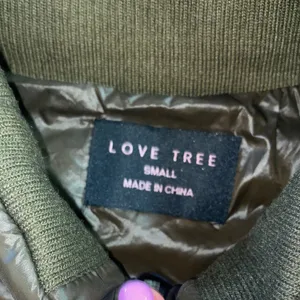 Love Tree Olive Quilted Vest thumbnail 2