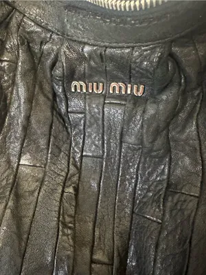 Miu Miu Black Leather Slouchy Shoulder Bag thumbnail 2