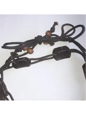 Vintage Brown Wood Beaded Boho Belt or Necklace thumbnail 2