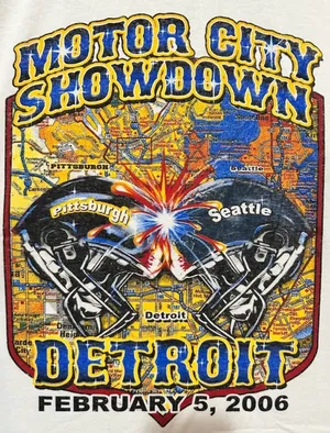 Super Bowl XL Motor City Showdown Football Shirt thumbnail 4