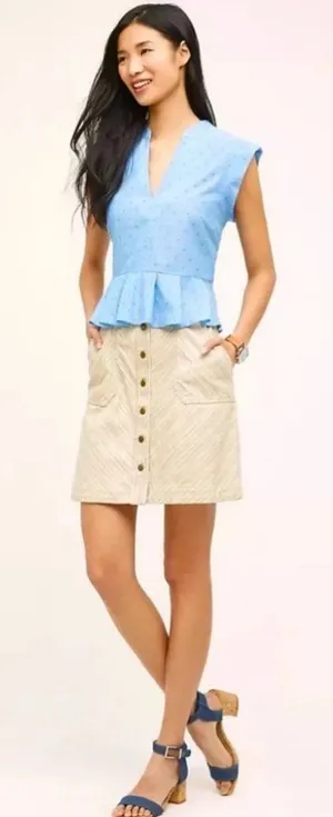 Pilcro & The Letterpress Anthro Pastel Striped Skirt thumbnail 1