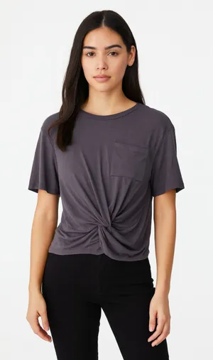 ARITZIA Wilfred Free Twist Front Top Gray‎ Medium thumbnail 1