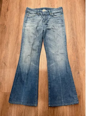 Vintage Citizens of Humanity Faye Wide Leg Jeans Chain Link‎ Embroidery Size 31 thumbnail 1