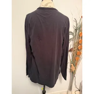 LULULEMON Womens Black Long Sleeve Crewneck Cotton Jersey Relaxed Fit Basic 12‎ thumbnail 3