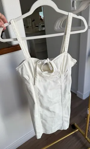 Urban Outfitters Denim White Mini Dress thumbnail 1